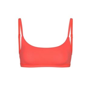 NWT SKIMS LIMITED EDITION FITS EVERYBODY SCOOP NECK BRA NEON CORAL SIZE XXS